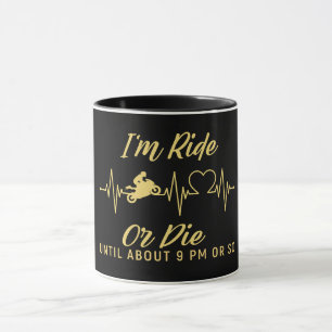 Caneca Estou Ride or Die Piada de Moto