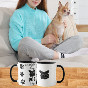 Caneca Estou só falando com meu cachorro hoje