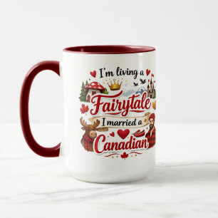 Caneca Estou Vivendo um Conto de Fadas Casei-me com um Ca