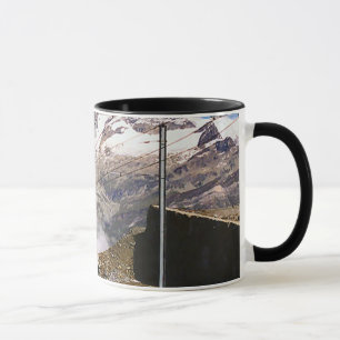 Caneca Estrada de ferro da montanha, região de Jungfrau