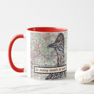 Caneca Estradas do humor de Santa Fé do mapa de New