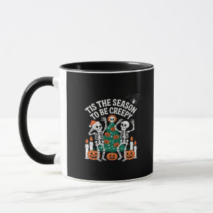 Caneca Estranho, Engraçado Esqueleto do Halloween Spooky