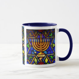 CANECA ESTRELA DE DAVID E MENORAH