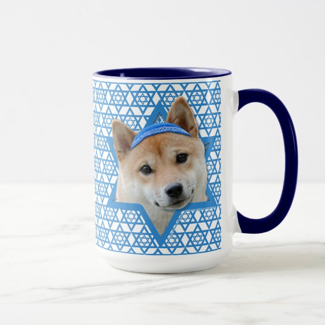 Caneca Estrela de Hanukkah de David - Shiba Inu (Direita)