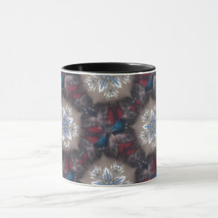 Caneca Estrela de Natal Festiva brilhante Azul-brilhante