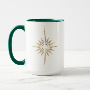 Caneca Estrela do Nascimento de Belém Escritura Verde Nat