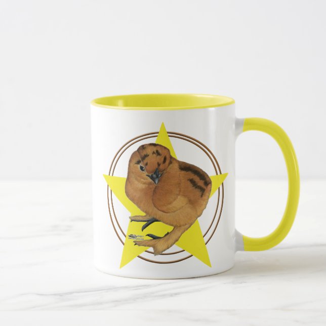 Caneca Estrela Pintinho Vermelha Silkie (Direita)