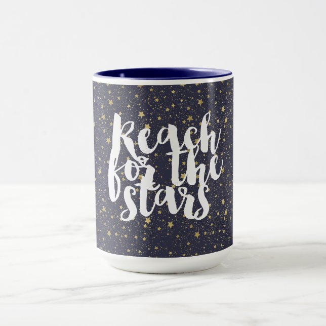 Caneca Estrelas Azuis de Marinho Dourado dispersas (Centro)