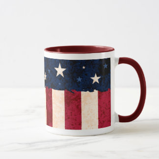Caneca Estrelas & bandeira dos EUA do estilo da arte