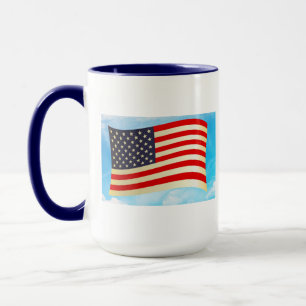 Caneca Estrelas de Bandeira Americanas Grevem Tropas Hone