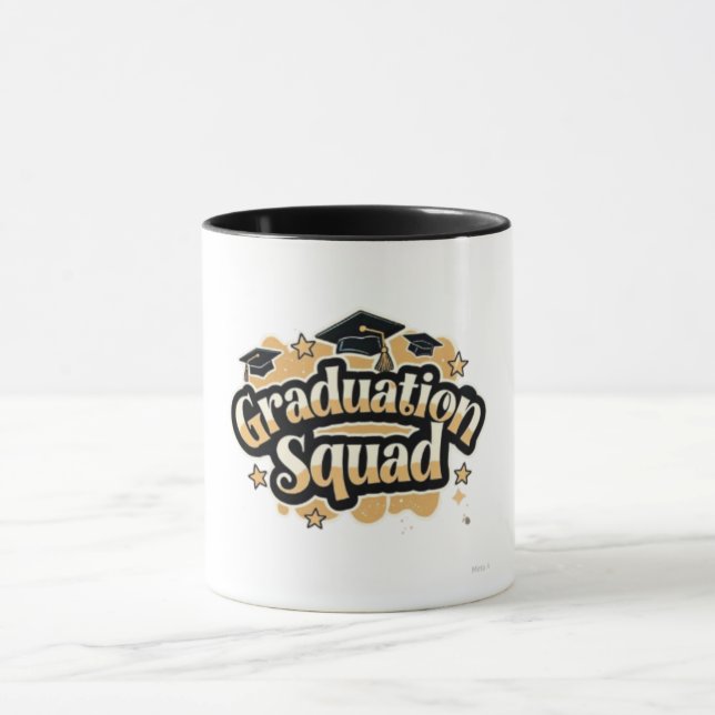 Caneca Estrelas de Bonés de Graduação Negros (Centro)