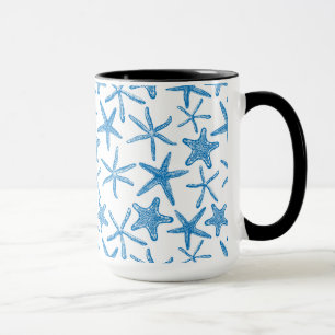 Caneca Estrelas do mar em azul