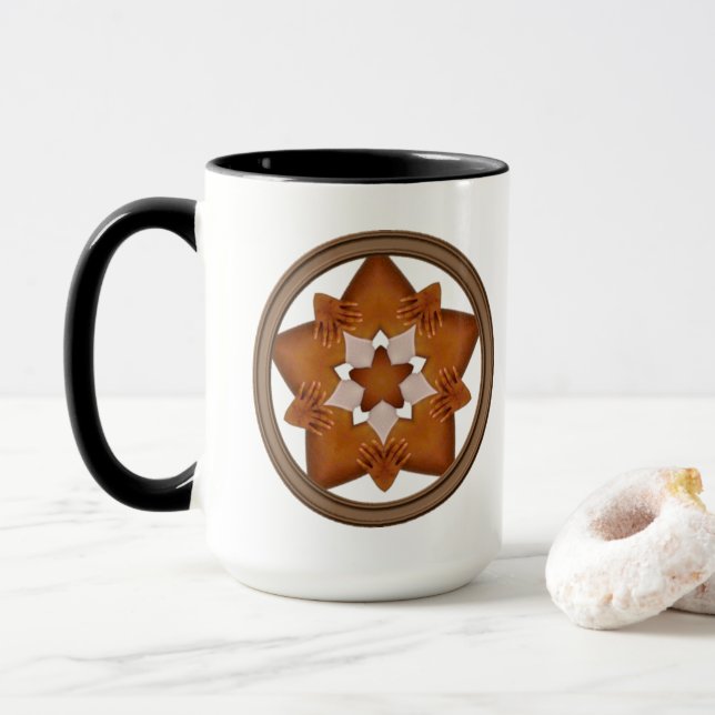 Caneca Estrelas N Mãos (Com Donut)