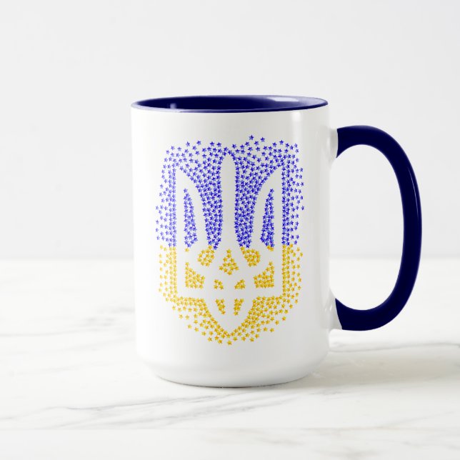 Caneca Estrelas ucranianas de dispersão de trizub (Direita)