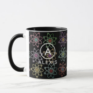 Caneca Estrutura Atômica do Nome Monograma Ciência