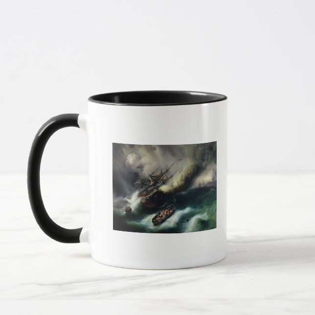 Caneca Estude para o Burning do "Kent" em 1825 (Esquerda)