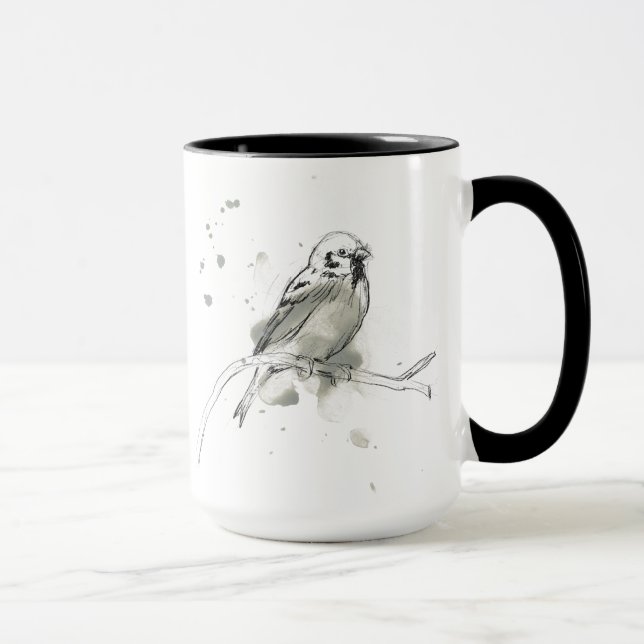 Caneca Estudo de aves gesturais (Direita)