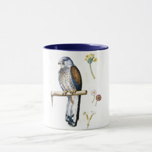 Caneca Estudo de Lesser Kestrel e Flor, Arcimboldo