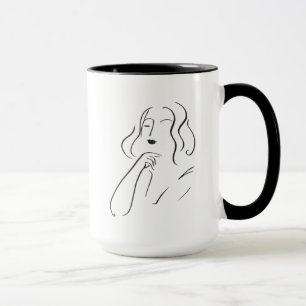 Caneca Estudo Simples - Desenho de uma Mulher