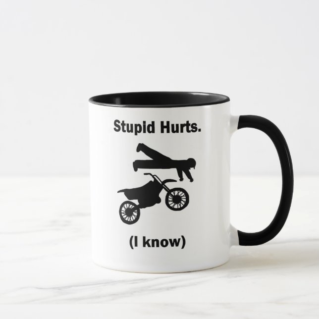 Caneca estúpida dos danos (eu sei) (Direita)
