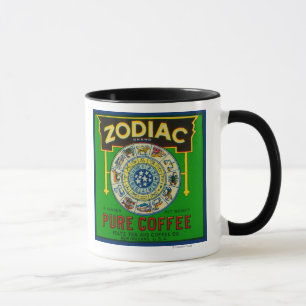 Caneca Etiqueta de Café ZodíacoNova Orleans, LA