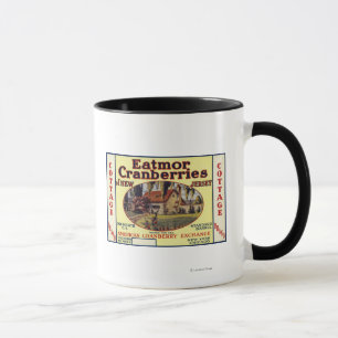 Caneca Etiqueta de Marca de Amoras de Algodão