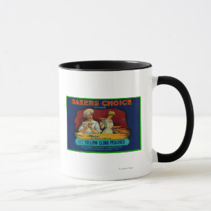 Caneca Etiqueta de Pêssego de Escolha de Cakers
