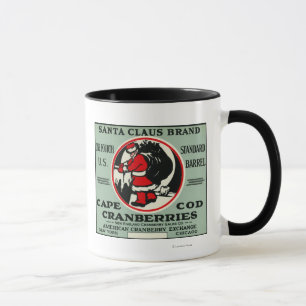 Caneca Etiqueta do arando da marca de Cape Cod Papai Noel