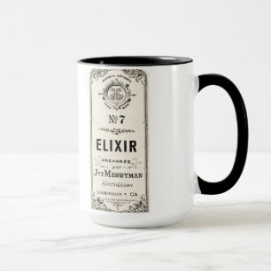 Caneca Etiqueta do elixir do Apothecary do vintage