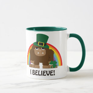 Caneca Eu acredito! Leprechaun Bigfoot