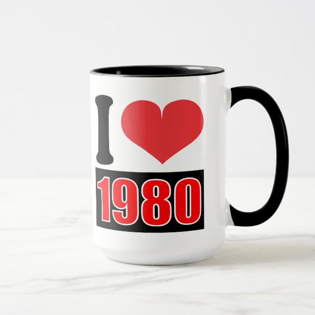 Caneca Eu adoro 1980 - Mugs (Direita)