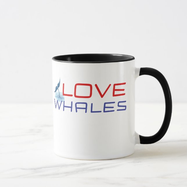 Caneca eu adoro baleias camisetas oceânicas animais merch (Direita)