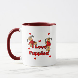 Caneca Eu adoro Camisetas e presentes de mamilos