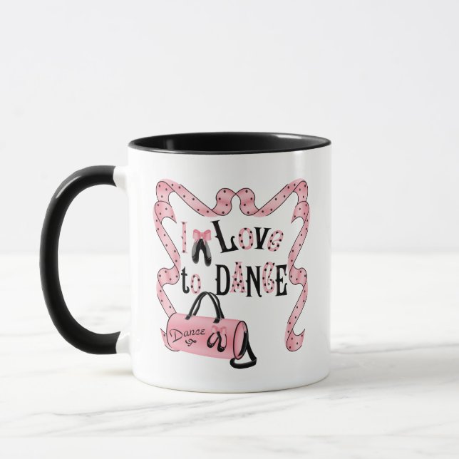 Caneca Eu Adoro Dançarino. (Esquerda)