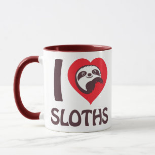 Caneca Eu adoro Sloths