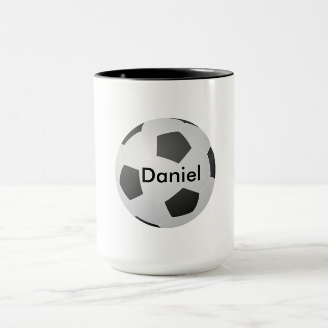 Caneca Eu adoro Vazio de futebol personalizável (Centro)