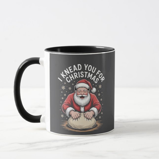 Caneca Eu amasso você para o Natal Padaria Cozinheiro Pap (Esquerda)