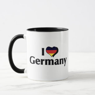 Caneca Eu Amo a Bandeira da Alemanha