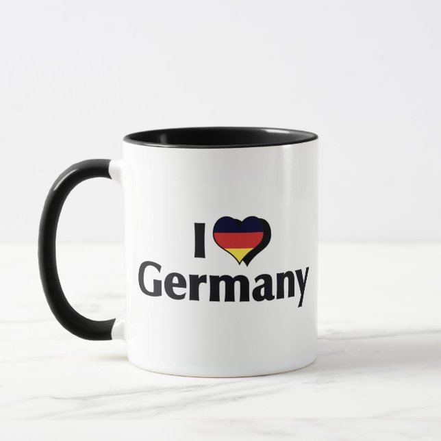 Caneca Eu Amo a Bandeira da Alemanha (Esquerda)