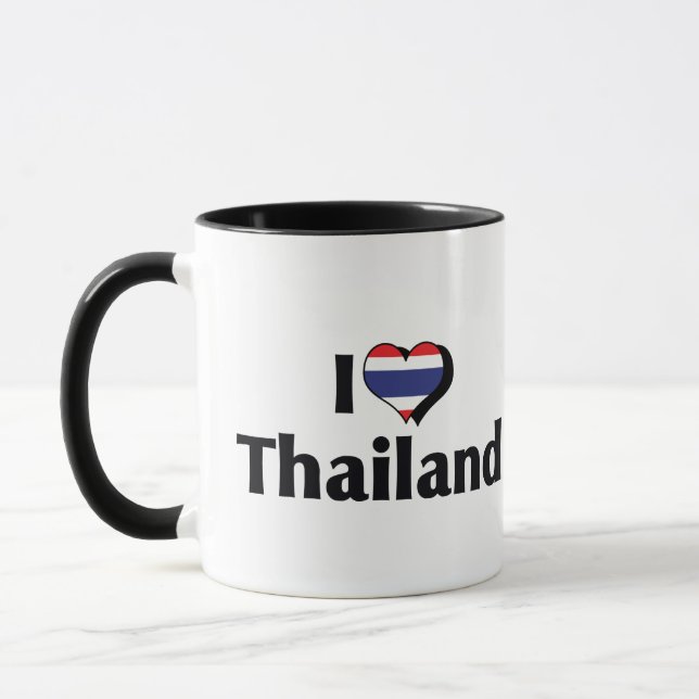 Caneca Eu Amo a Bandeira da Tailândia (Esquerda)