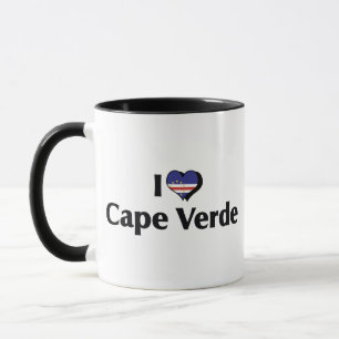 Caneca Eu Amo a Bandeira de Cabo Verde
