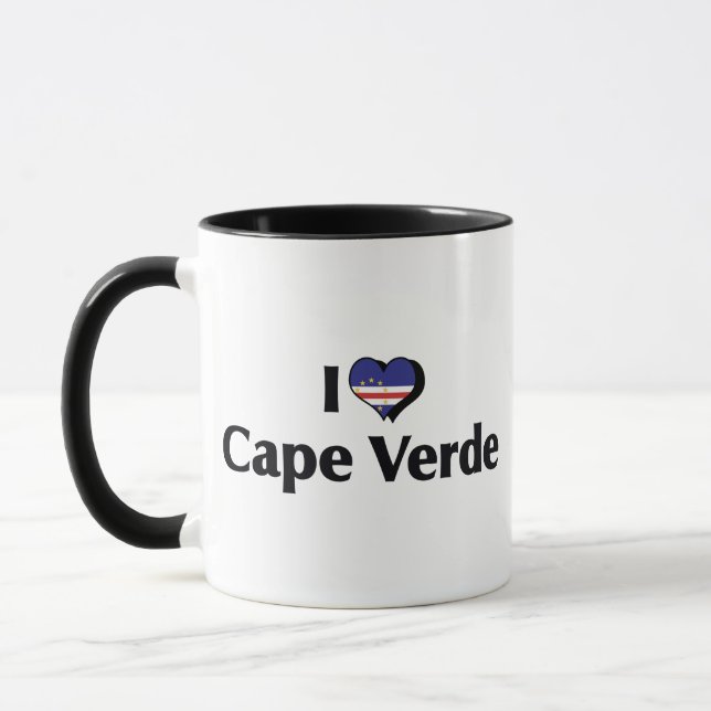 Caneca Eu Amo a Bandeira de Cabo Verde (Esquerda)