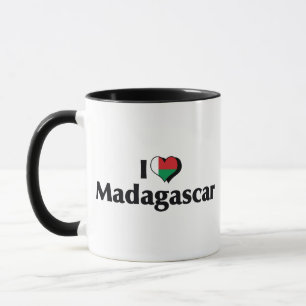Caneca Eu Amo a Bandeira de Madagascar
