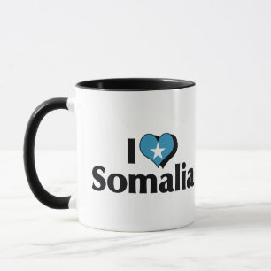 Caneca Eu amo a bandeira de Somália