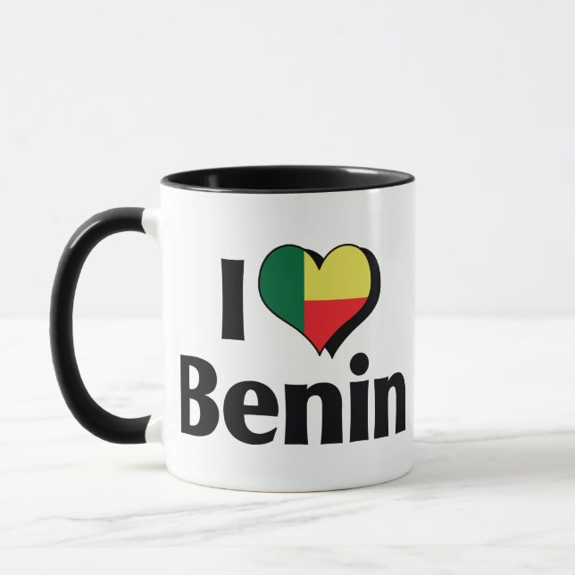 Caneca Eu Amo a Bandeira do Benim (Esquerda)