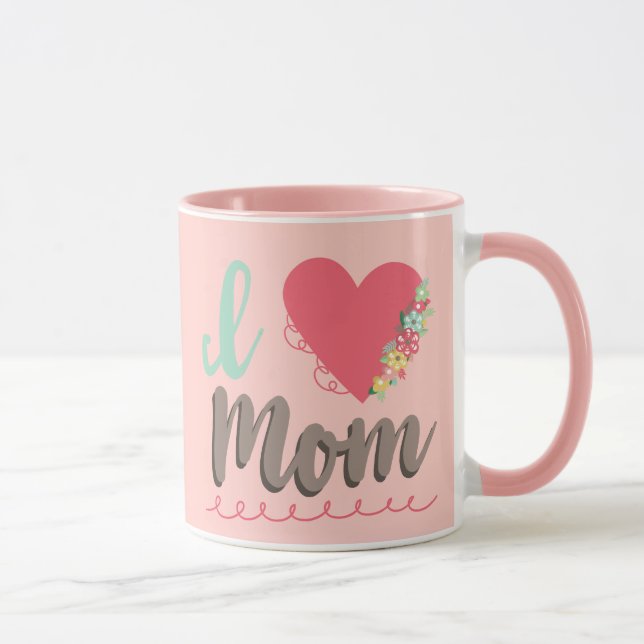 Caneca Eu amo a mãe, chic bonito (Direita)
