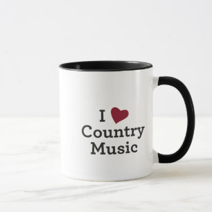 Caneca Eu amo a música country