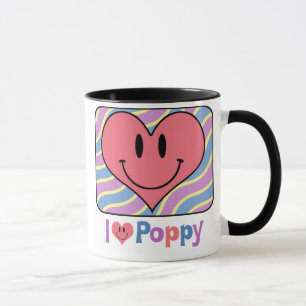 Caneca Eu amo a papoila