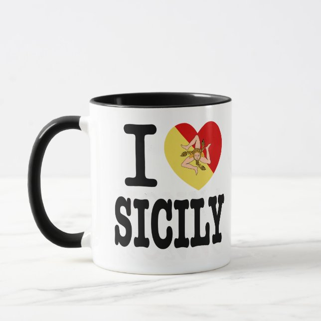 Caneca Eu Amo A Sicília Novelty Mug (Esquerda)