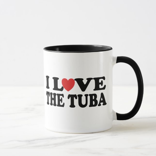 Caneca Eu amo a tuba (Direita)
